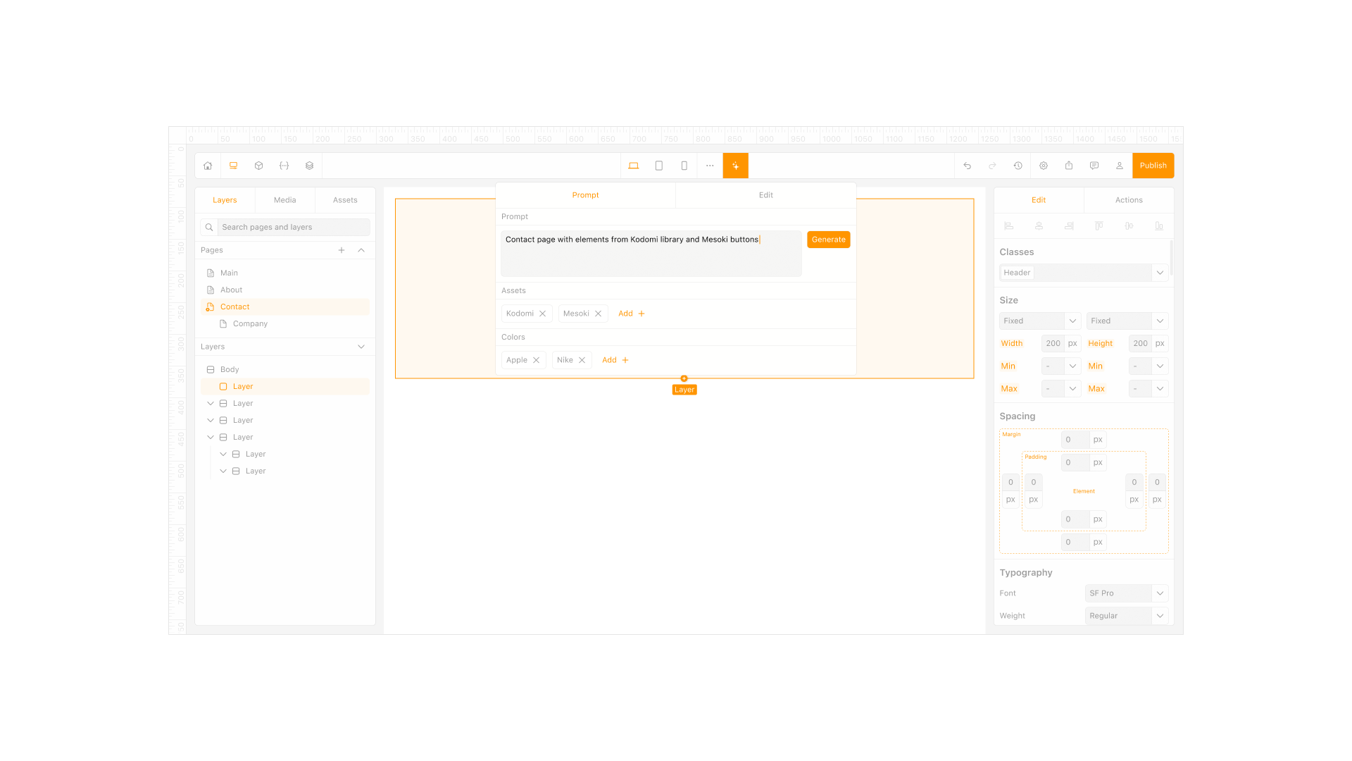 Zonal layout diagram.